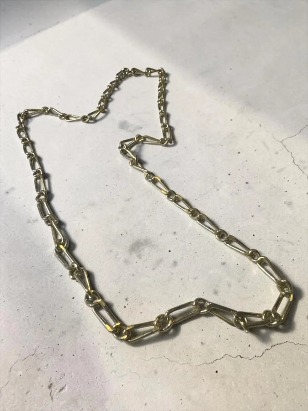 Gold-Tone Paperclip Chain Necklace 32 Inches Long